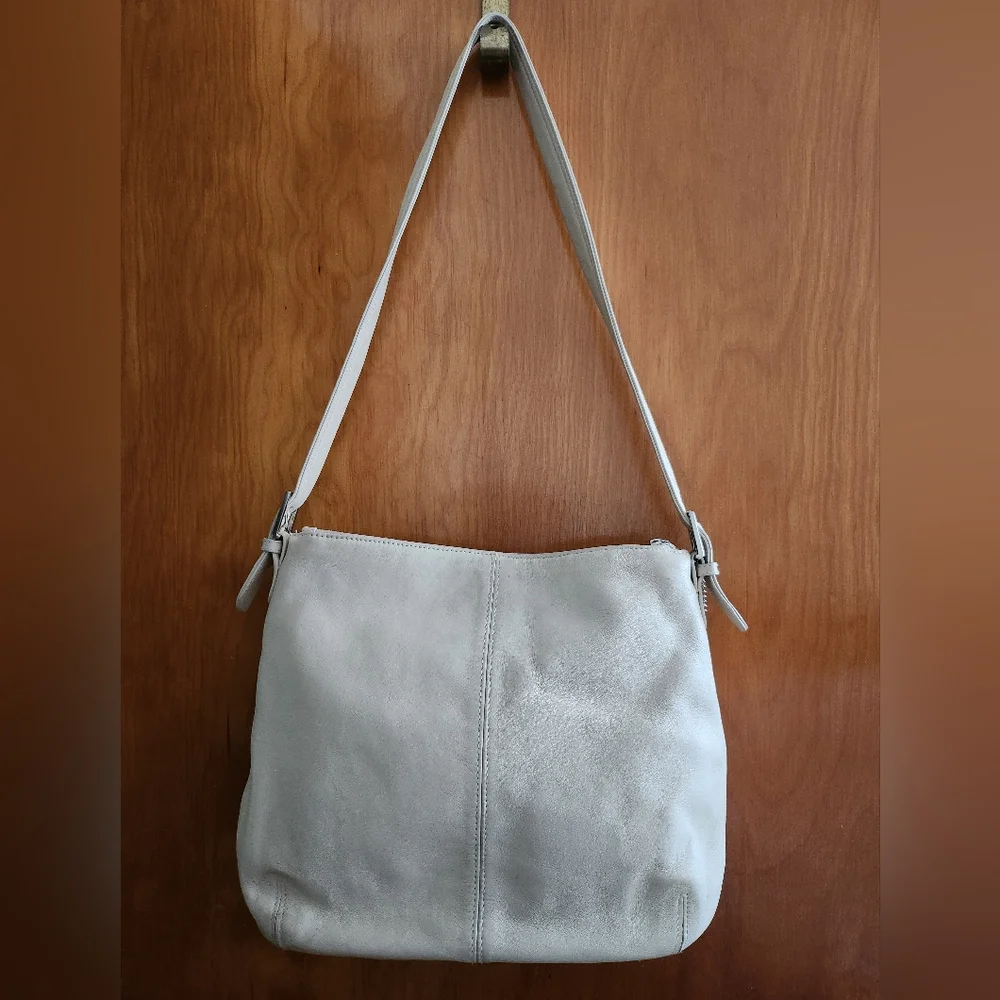 Tignanello Cream Leather Shoulder Bag